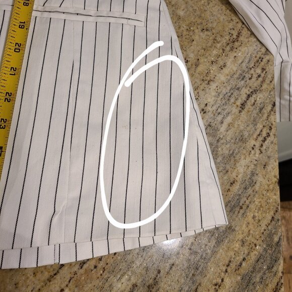 New! Lane Bryant Laney Wide Leg Crop Pants sz 14 White Pinstripes & Blazer Sz 18 - Picture 6 of 16